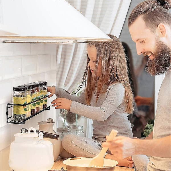 4-pack Kitchen Shelf Spice Rack Wall Mounted Storage Organizer Cabinet Stand