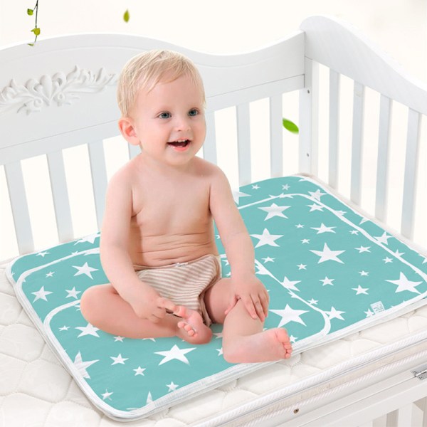 Gjenbrukbare bleier for barn Vanntett stellematte Nyfødt tilbehør Bomulls babyteppe TD1089E
