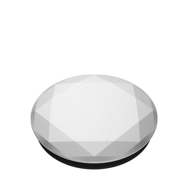 POPSOCKETS PopGrip Premium Metallic Diamond Silver Silver