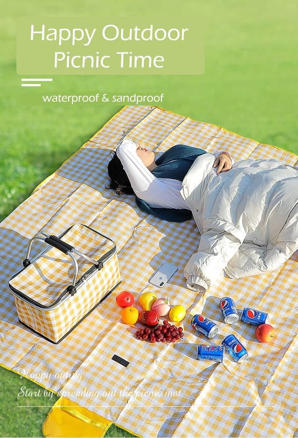 Vattentät Sandtät Isolering Vikbar Strandmatta Picknickfilt