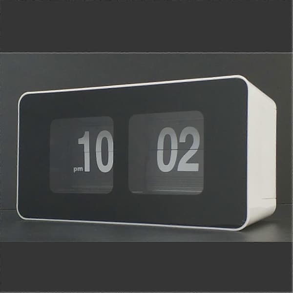 Creative Black and White Flip Wall Clock with Silent Movement for Home Decor