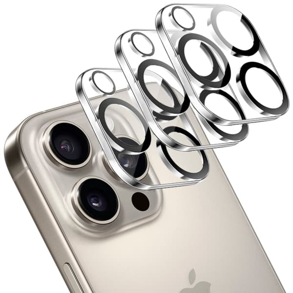 [3-Pack] iPhone 16 Pro Lens Protector of Tempered Glass - Camera Protection, Anti-Scratch