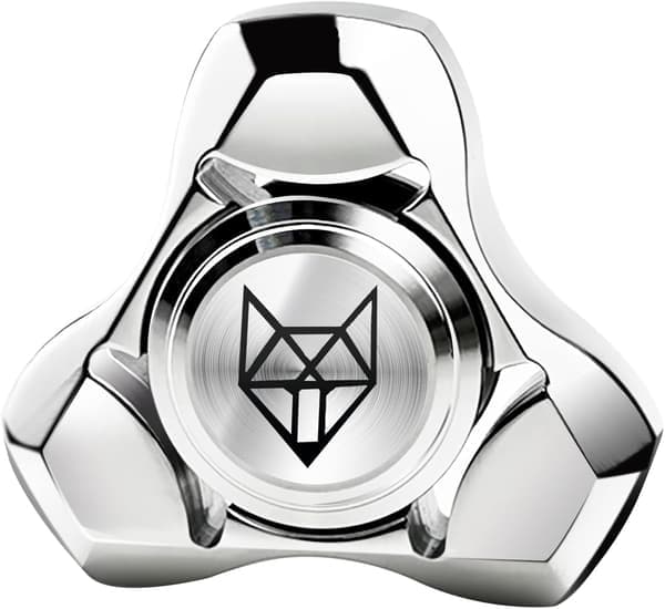 Metallisk Fidget Spinner Rustfrit Stål Mini Ræv Hånd Gyro Lang Spind Premium Voksenlegetøj [Ho]