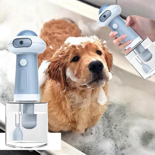 Electric Foaming Soap Dispenser, 400ml, Refillable Foam Machine with Waterproof Design, Professional Pet Shower Aerator, Bathroom Accessory