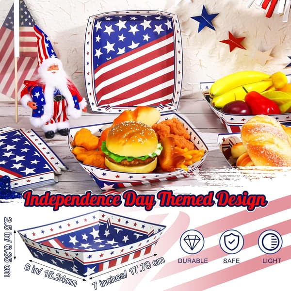 36 stk. amerikansk flagg papirfest hvit for
