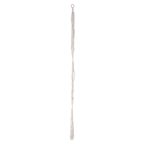 Makramee-kaksinkertainen kasvien ripustus sisä- ja ulkokäyttöön, 2-tasoinen riippuva istutuslaatikko, puuvillaköysi, 4 jalkaa, 170 cm