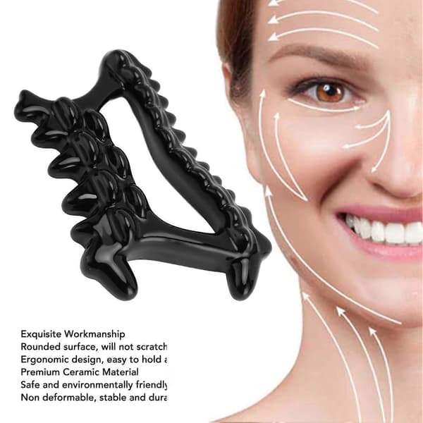 Gua Sha Tool Ceramic Tenderness Relief Lymphatic Drainage Face Body Scraper Massager for Shoulders Neck Arm Calf