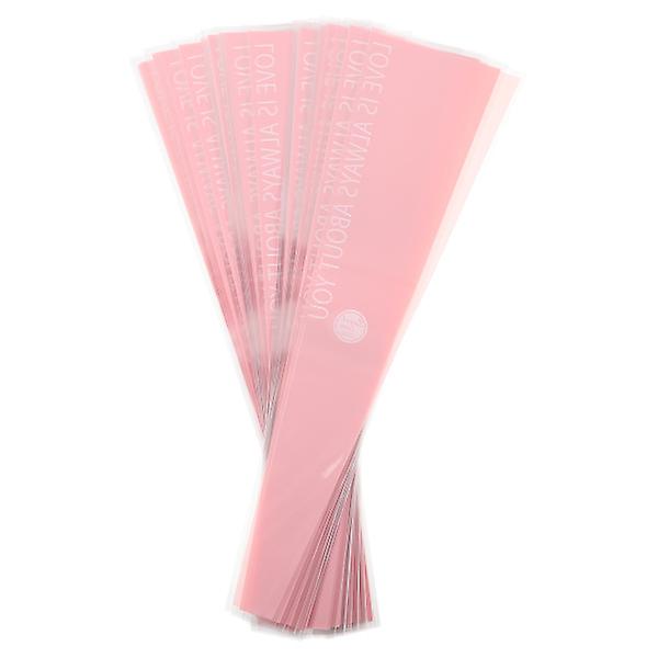 100 st genomskinliga omslagspåsar Blommigt omslagspapper blommigt silkespapper bukett omslagspapper klar B Pink 45X13X0.1CM