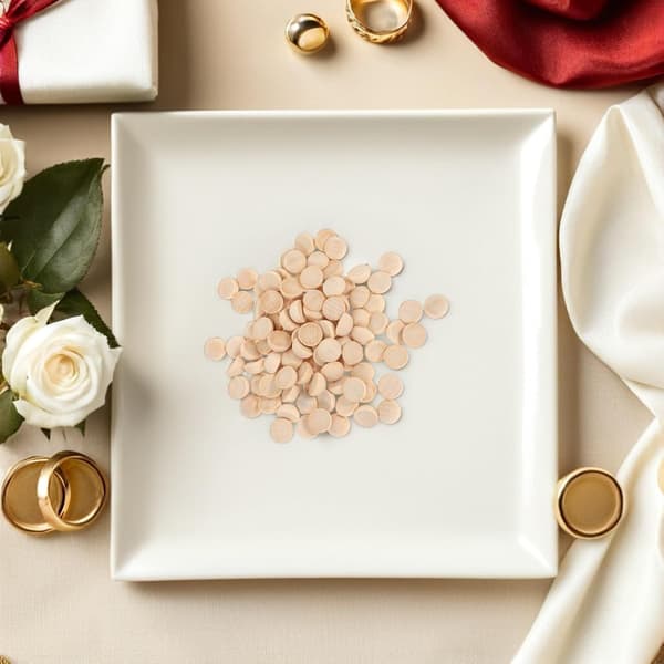 100 stk. DIY træhalvperler 10 mm naturlige ubehandlede halvkugleformede håndværksperler