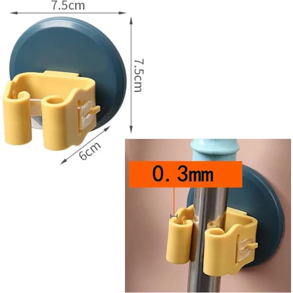 /EA/Multifunksjonell veggmontert moppholder, selvklebende moppkost H{f2}