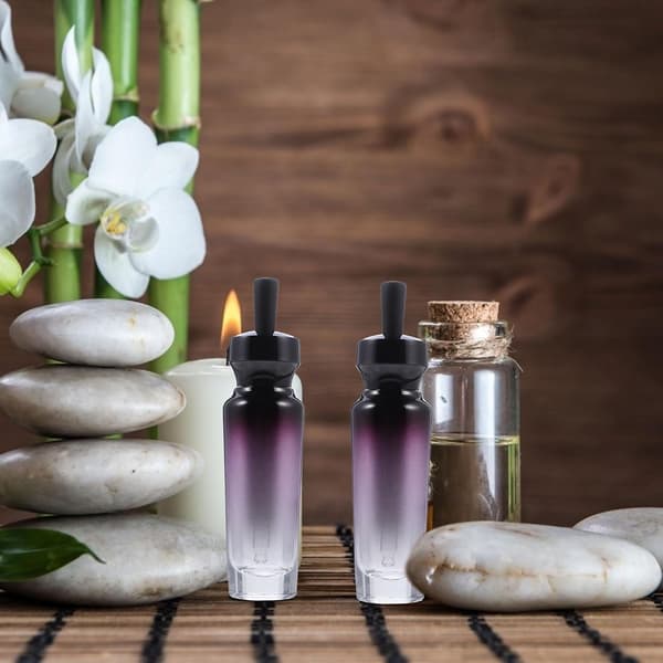 4st 30 ml glasdroppflaskor Tomma påfyllningsbara burkar för eteriska oljor Resemedicinförvaring Återanvändbara förpackningsbehållare