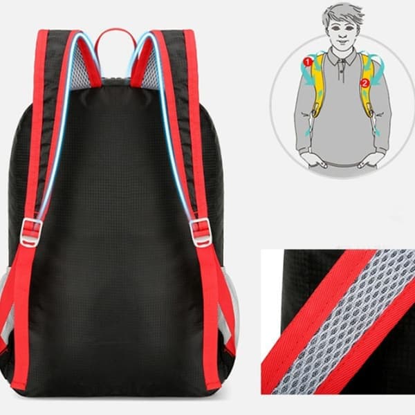 22L Waterproof Backpack, Cabin Bag - Foldable, Multifunctional Backpack for School, Travel & Work grey gray gray