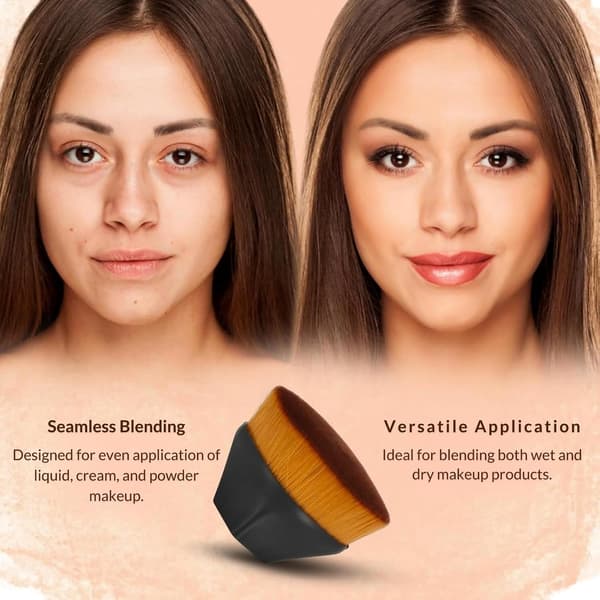 Makeupbørster til Foundation – Professionelle Kabuki-, Krops-, Kontur- og Rougebørster – Til Blød Makeupblanding på Ansigt og Krop