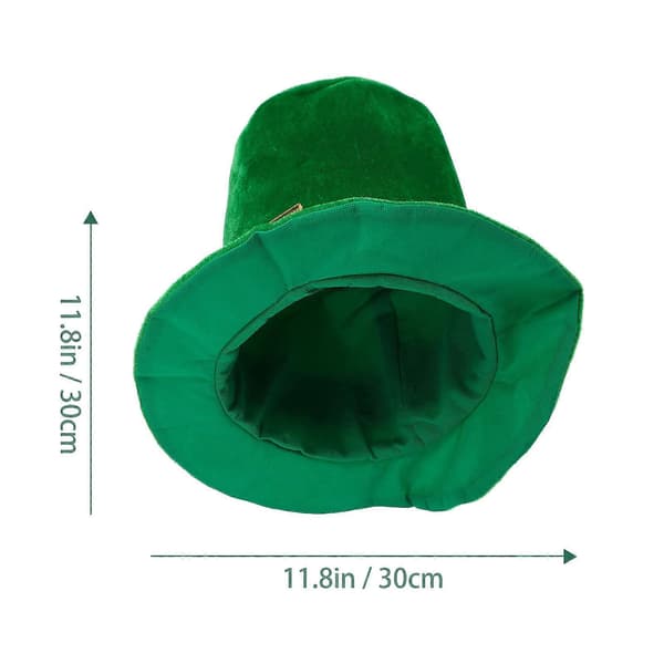 St. Patrick's Day Hat Velourhat til Dekoration 1 stk Grøn Fest Sceneforestilling