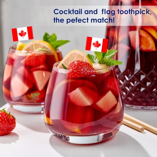 100 Pcs Toothpick Flags Cake Toppers, 48 Countries Cocktail Picks Flags for Sandwich Cupcake Decorations Bar Party