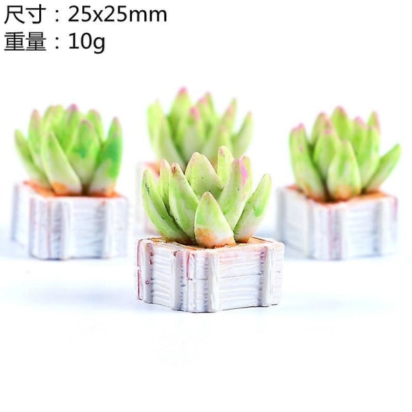 4 st Miniatyr Bonsai Växter Dockhusväxter Konstgjorda Mini Krukväxter Modell Blandade Färger 2.5x Assorted Color 2.5x2.1x1.8CM