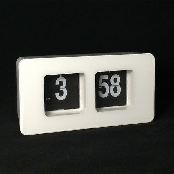 Creative Black and White Flip Wall Clock with Silent Movement for Home Decor