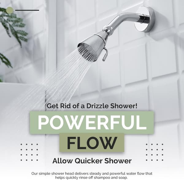 High-flow shower head, angled single solid brass with swivel joint adjustable shower head shower spray head wall pipe shower nozzle female G 1/2, C