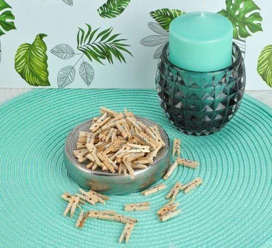 100 stk. treklyper for håndverk og dekorasjoner - Klesklyper - DIY Träd beige