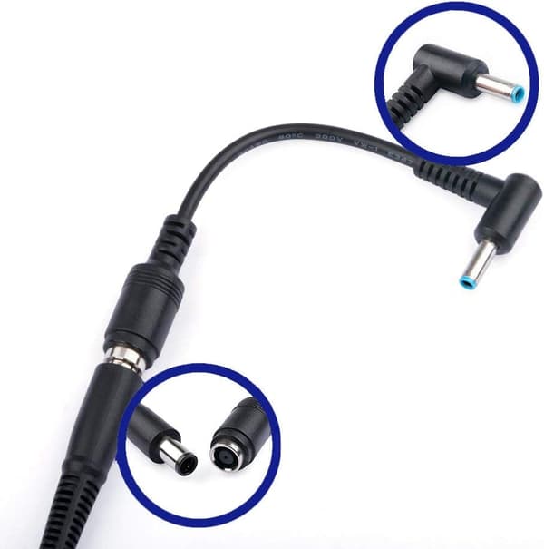 AC-strømkabel Oplader Laptop Adapter Spidsstik Konverter til HP-computer 7.4x5.0mm til 4.5x3.0mm