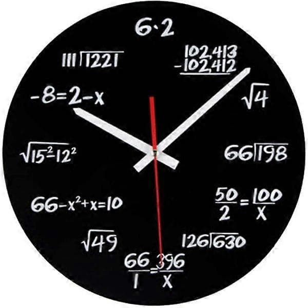 Matematikklocka Ny väggklocka Unik väggklocka Matematikformelklocka