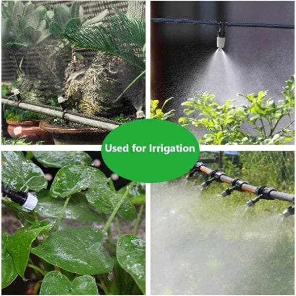 Dimmunstycke, 20 st T-kopplingar och 20 st bevattningsmunstycken Dimma Växthus vattenkylningssystem Sprinklerkit