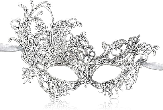 Party Lace Mask Halloween Same Style Half Face Stereotypical Sexy Silver Masquerade Mask