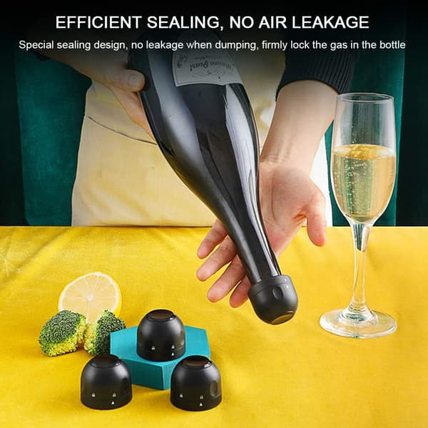 4 st vinflaskproppar champagne silikonpropp återanvändbar