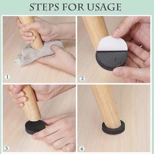 Furniture Risers 5 cm, Round Furniture Leg Risers, Stackable for Increased Height, Quiet and Durable (Diameter 5 cm, Height 1.5 cm)