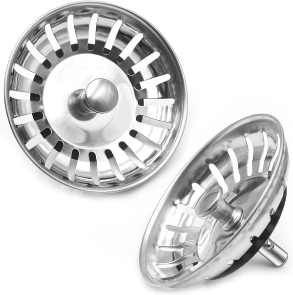 2 stk. vaskesil - vaskeplugg - vaskeplugg med antiklemkurv (78 mm for rund