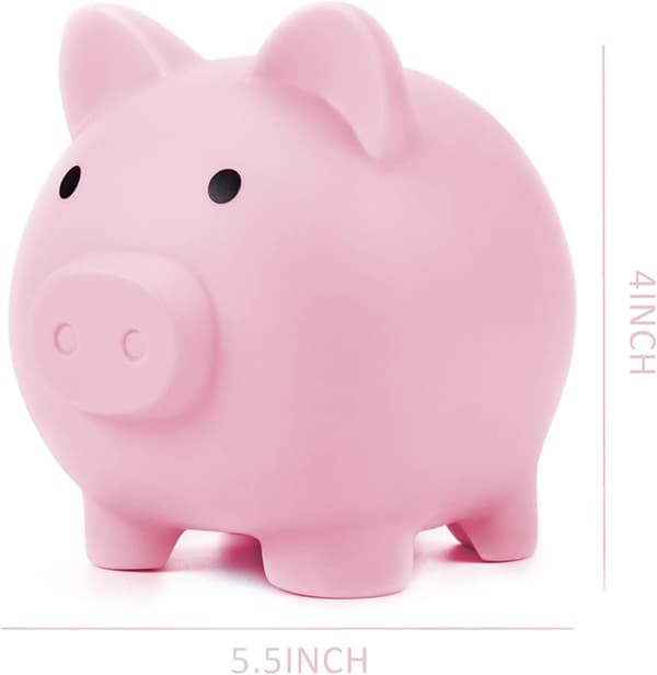 ®RisingFF Søt Sparegris for Barn, Foreldreminne, Morsom Gave til Barn (Rosa)