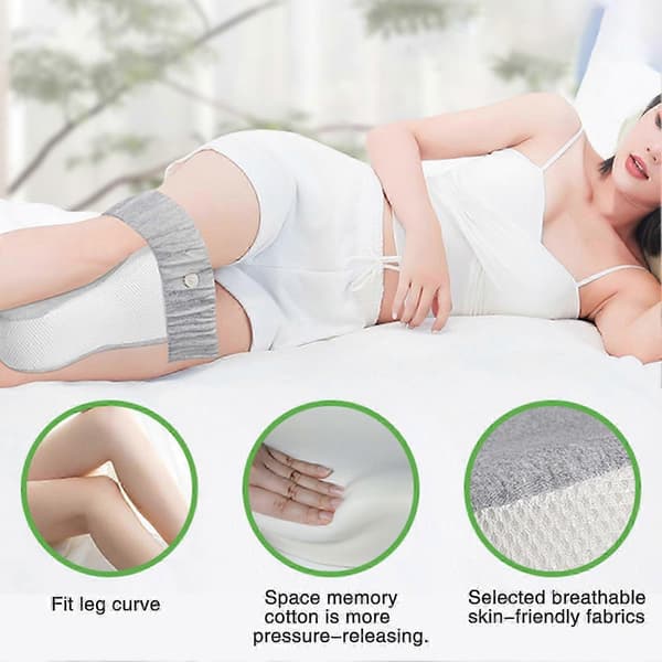 Comfortable Knee Pillow for Side Sleepers with Ergonomic Design Leg Pillow for Sciatica Hip Knee Joint Pain Relief