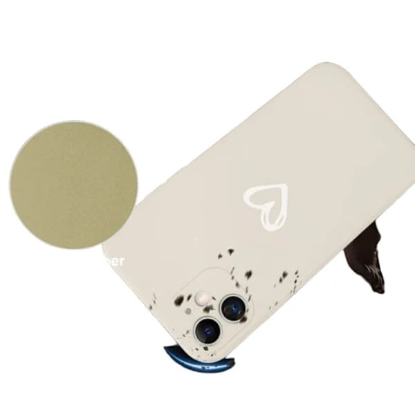 Paris Kompatibel med iPhone 12-deksel, Enkelt Søtt Kjærlighetshjerte - Hvit