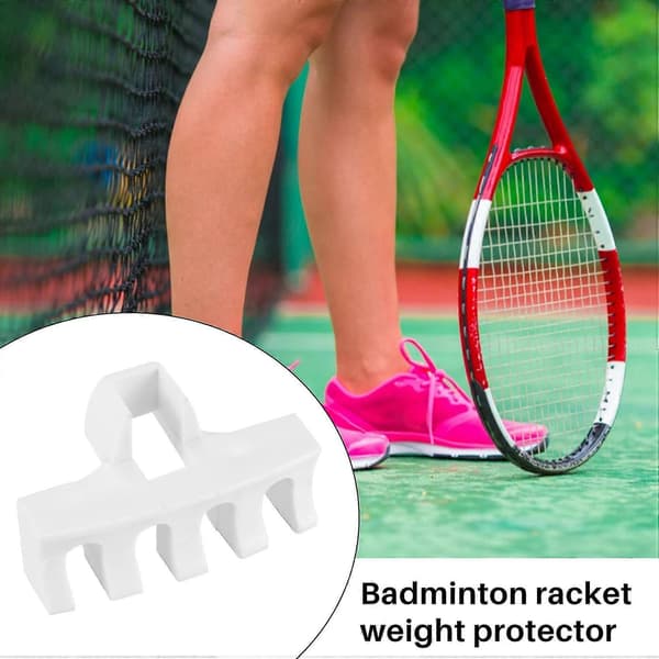 4 Pcs Badminton Racket Stringing Machine Tools Rackets Pressure Reducer Load Spreader Adapter Attachment Black and White