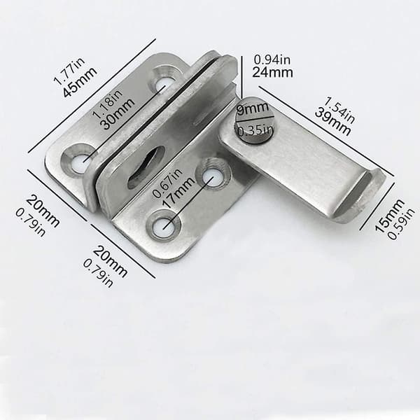 Qin Door Hasp Lock Small Anti-theft Latch, Stainless Steel Padlock Hasp Security [DB]