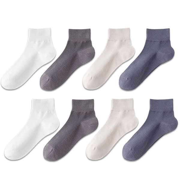 Sømløse sokker - 4-pak White + Blue 95