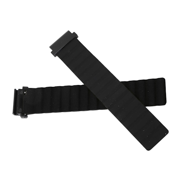 Magnetisk urrem justerbar hurtigudløser silikone urrem 20 mm passer til Garmin Fenix 7S 6S 5S sort