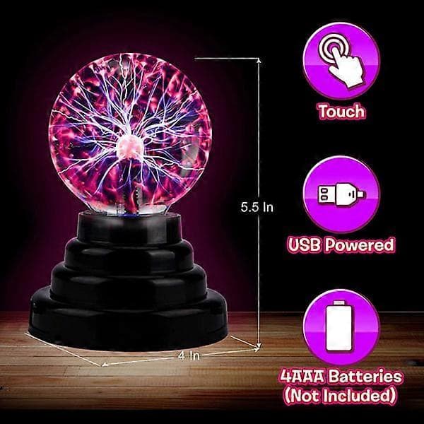 Magisk Plasma Ball Lampe Berøringsfølsom Atmosfære Nattlys