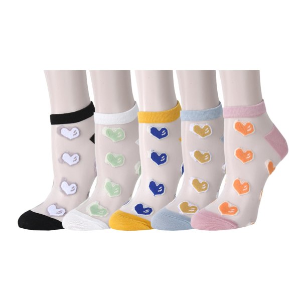 10pcs Womens Girls Lace Sheer Ankle Socks Thin Mesh Nylon Socks Transparent See Through Tull Low Cut Socks