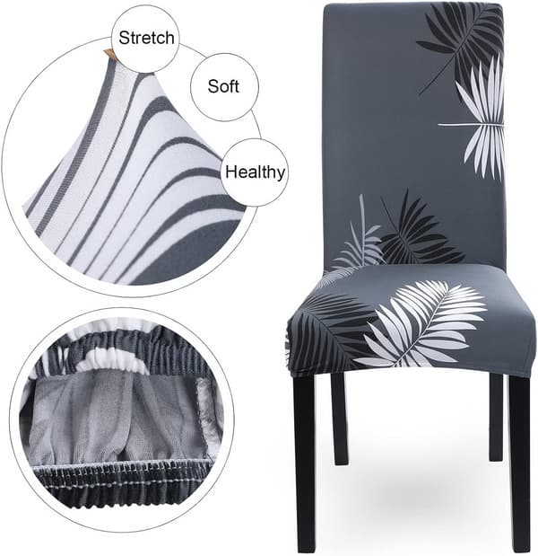 Stretch Chair Covers 4-Pack Universal Printed Chair Covers