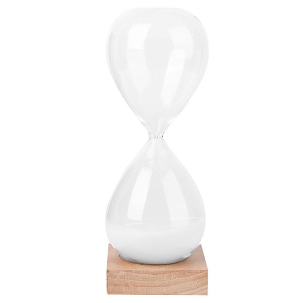 Transparent Glas Timeglas Timer 30 Minutter Sandsynligvis Ur Rum Dekoration Til Hjem Hvid 20X8CM White 20X8CM