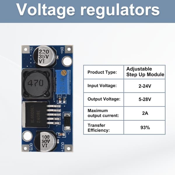 DC-DC Boost Converter Spændingsregulator Justerbar Step Up Modul XL 6009 3-32V til 5-35V 3A til Strømjusteringstransformere 10 Stk - 10 Stk