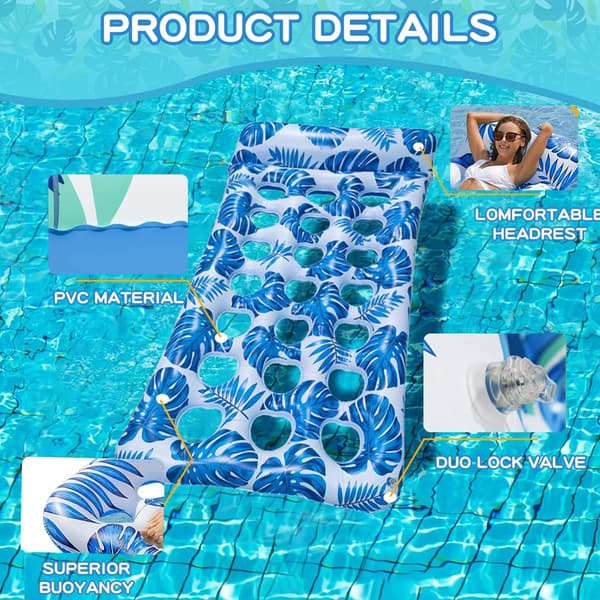 Inflatable Pool Mattress, Inflatable Hammock 180cm*80cm, Floating Mattress Inflatable Aqua Pool Chair Inflatable Mesh Raft, {bt}