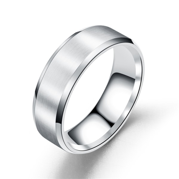 8 mm titanium ringe bryllup band mat komfort pasform til mænd kvinder størrelse 7
