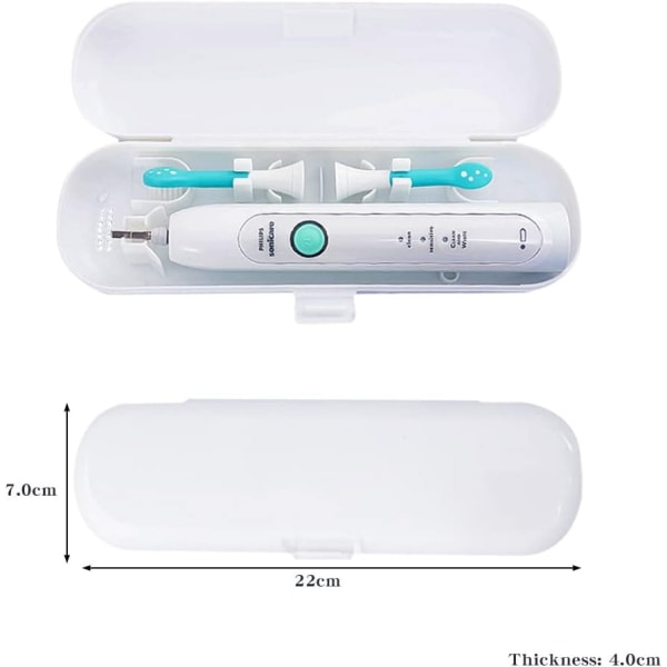 Hvid/blå/sort, Elektrisk tandbørstetaske 3 tandbørstetaske Rejsetandbørstetaske til Xiaomi/Borui/Gidi-serien,.