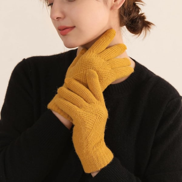 Naisten kosketusnäytölliset käsineet, fleecevuoratut talvikäsineet naisille, thermal Turkismansetti tytöille Lahjat