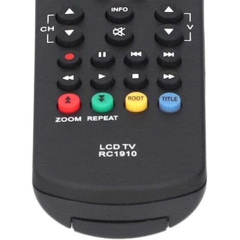 Remote Control for Toshiba LCD TV Universal Replacement Accessory Rc1910 Black (DB)