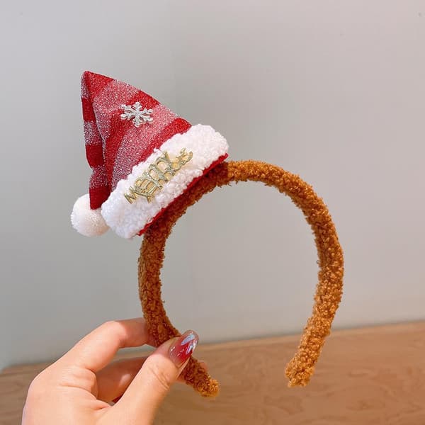 Julehårbøyle Julehatt Hårbøyle, Førsteklasses Julehårbøyle for Voksne og Barn til Julebord og Høytider.