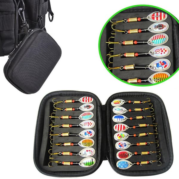 Fishing Lure Spinner Baits Spoon With Tackle Bag Trout Perch Sa