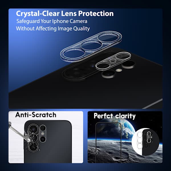 Samsung Galaxy S26 Ultra Screen Protector 2-pack + Lens Protector 2-pack, 9H Tempered Glass 3D Full Coverage, HD Protective Film